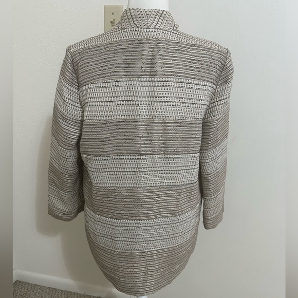 Chico’s SEQUINED TEXTURED JACKET Sz 1 (Med) - Picture 4 of 10